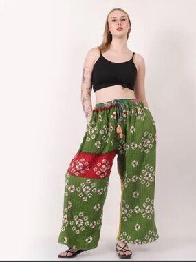 Kantha Palazzo Harem Wide leg pants